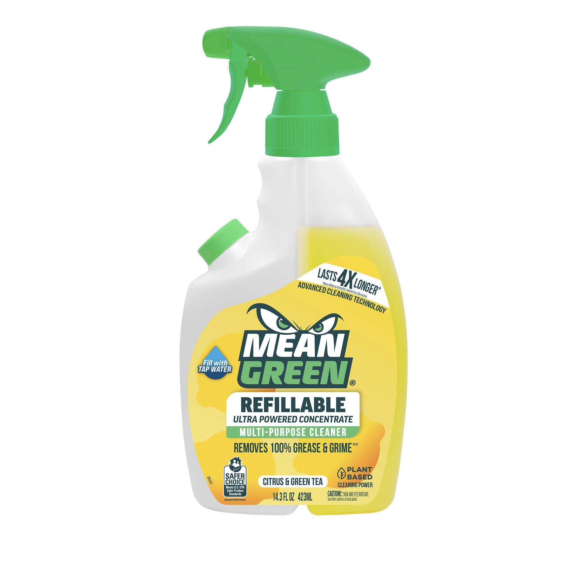 Mean Green Refiilable Multi-Purpose Cleaner, Citrus and Green Tea, 28 Oz Bottle, 394171